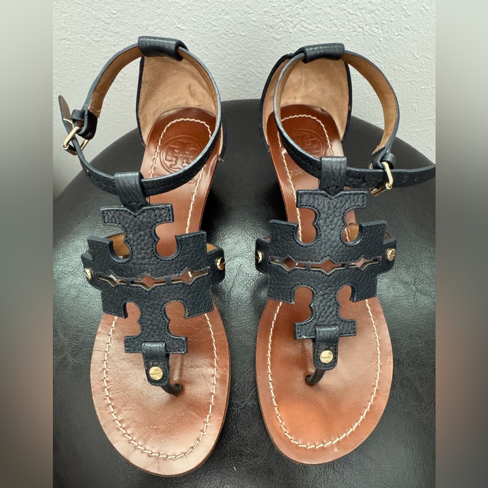 Tory Burch Chandler wedge sandal - Navy Blue